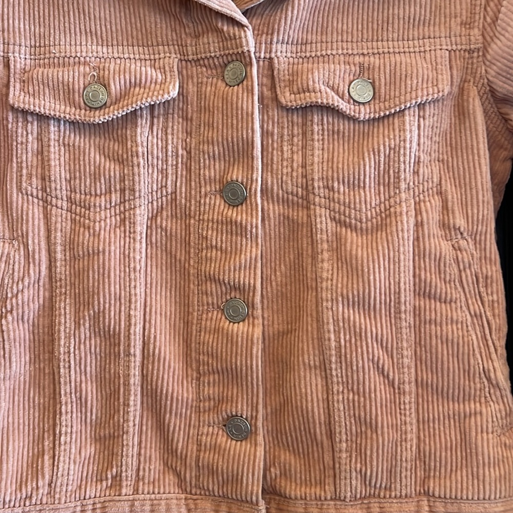 PacSun Women's Pink Corduroy Jacket with Sherpa Collar - Picture 3 of 4